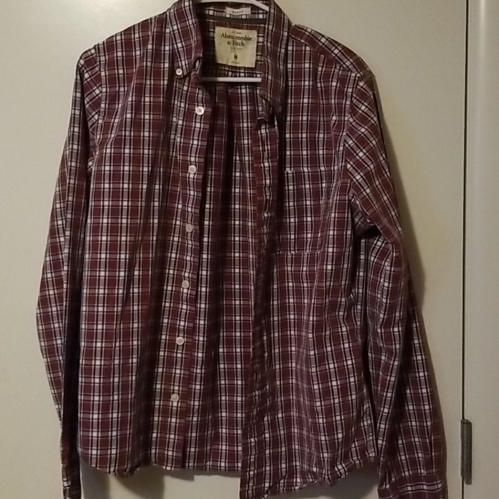 Abercrombie mens plaid shirt